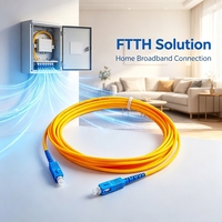 Cordon de brassage optique Unionfiber OEM SC APC Simplex Monomode 30cm G652D LSZH pour réseaux FTTH intérieurs