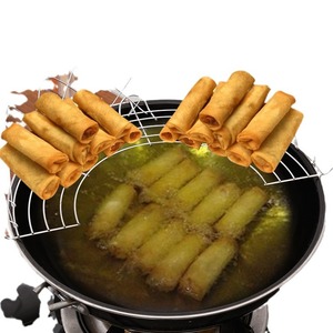 ชั้นวางกรองน้ำมันสแตนเลส ชั้นวางน้ำมันแบบพับได้ครึ่งวงกลม อุปกรณ์ครัวพร้อมฝาครอบป้องกัน ชั้นวางระบายน้ำมันทอด - Product Image 3