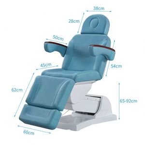 Nuevo diseño azul pu cuero pestañas masaje facial cama 3 motor reclinable eléctrico <span class=keywords><strong>Med</strong></span> Spa cama para la venta - Product Image 2