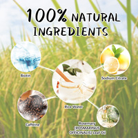 Shampoo à l'eau de riz fermentée et à la biotine, parfum riz, pour la croissance des cheveux et la prévention de la chute, protège des dommages externes