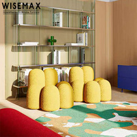 Fauteuil d'appoint WISEMAX FURNITURE au design italien, forme de galet arrondie spéciale, fauteuil rembourré pour salon, appartement