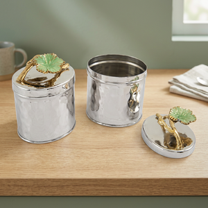Stainless Steel Round Food Container With Lid Classic Design Polished Metal 1 Layer Airtight <b>Storage</b> <b>Box</b> For <b>Kitchen</b> Use - Product Image 3