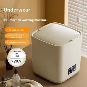 全自動ミニ洗濯機、一体型洗濯脱水、下着・靴下用、銀イオン・オゾン搭載、寮・車載用小型洗濯機 - Product Image 3