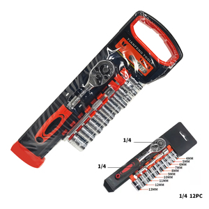 Kit de clés à douille 1/4 "jeu de douilles d'entraînement clé à cliquet à dégagement rapide 2 voies et barre d'extension douilles CR-V - Product Image 3