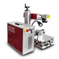 Máquina de Marcado y Grabado Láser de Fibra para Metal con Grabador Láser Rotatorio, Láser JPT 20w 30w 50w