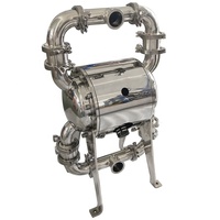 Pompe pneumatique pneumatique sanitaire hygiénique à diaphragme d'acier inoxydable de catégorie comestible