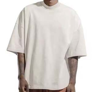 Camisetas de Algodón 100% de Punto Grueso, Transpirables, con Logotipo Personalizado, Tallas Grandes para Hombre, 240g, Oversize, Ecológicas, Bordadas - Product Image 3