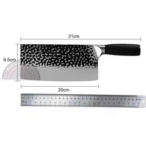 Hand-forged hammered knife, cleaver, sharp, no sharpening required, chef-grade knife, business <b>gift</b> knife, Yangjiang - Product Image 5
