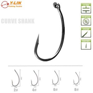 Hameçon de pêche à la carpe pour machines à cheveux, revêtement en PTFE, fabriqué au japon, crochets à œil, <span class=keywords><strong>micro</strong></span> barbelé ou sans barbes, acier à haute teneur en carbone - Product Image 3