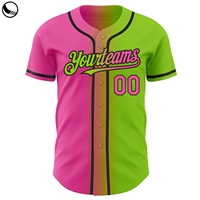 Uniforme de baseball personnalisé, sweat-shirt imprimé, t-shirt élégant à blocs de couleur, logo brodé, nom, séchage rapide, respirant, 100% polyester