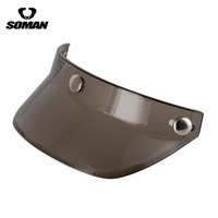 Bord de casque de moto, casque rétro de moto, pare-soleil à trois boutons, casque prince, bord de casque de vol