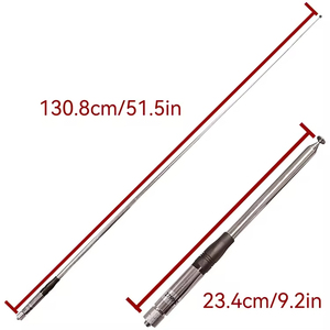 Antenne BNC haute performance 27 MHz pour radios talkie-walkie, télescopique, compatible RT-860 RT-880 RT-880G <span class=keywords><strong>Iradio</strong></span> UV-98 Plus, câble CB, offre spéciale - Product Image 6