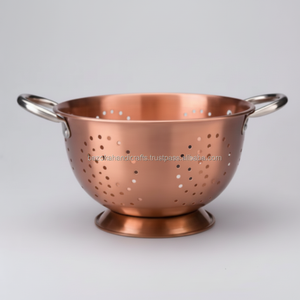 Passoire, passoire et égouttoir contemporains, passoire en cuivre - Product Image 1