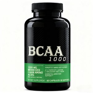 Cápsulas de BCAA de Marca Privada OEM, 60 Cápsulas/Botella, Aptas para Dieta Cetogénica, Aminoácidos Esenciales de Cadena Ramificada para Adultos - Product Image 1