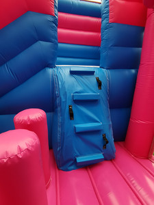 Toboggan <span class=keywords><strong>Gonflable</strong></span> Géant Double Commercial en PVC 0,55 mm à Coutures Renforcées, pour Utilisation Humide et Sèche, avec Souffleur, Capacité 400 kg, Idéal pour Événements - Product Image 5