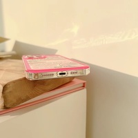 Coque de téléphone antichoc en TPU écologique avec illustration de jeune fille rose camouflage, design bicolore pour 7g-14 Promax