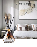 Diffuseur de parfum d'ambiance de luxe pour la maison, huile essentielle d'aromathérapie, flacon en verre cristal, diffuseur à bâtonnets 100ml, logo personnalisable
