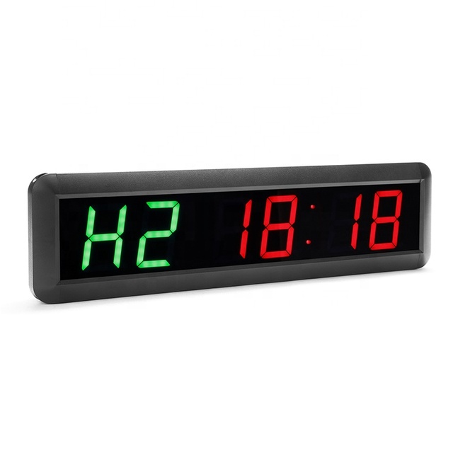 2.3 Inch Wall Mounted Desktop Gym Timer Sport Timer Led Clock with Stopwatch