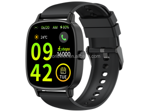 Nuovo Orologio Quadrato con Monitoraggio Frequenza Cardiaca, Ossigeno nel Sangue, Esercizio Fisico, Chiamate, Schermo TFT, Cinturino in Silicone, Impermeabile - Product Image 1