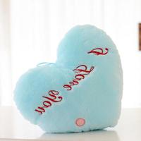 2025 pabrik kustom obral hadiah Hari Valentine aku mencintaimu bentuk hati bantal bercahaya kreatif bersinar mainan LED cahaya mainan mewah