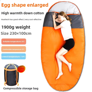 Saco de <span class=keywords><strong>Dormir</strong></span> RKS de 100 cm Tipo Sobre, Ancho, de Nailon, para Exteriores, para Adultos, Cálido, de Plumón y Algodón, para Acampar y Siesta en Interiores - Product Image 3