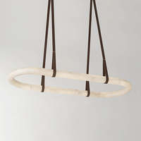 Lustre de luxe en marbre pour cuisine et salon, lampe suspendue décorative en albâtre au design artistique créatif