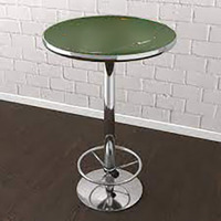 Table de pub élégante et neuve pour la maison Table ronde en métal de bonne qualité en gros Table ronde bon marché chromée Table de bar avec repose-pieds