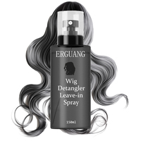 Perruque sans enchevêtrement spray démêlant hydratant et contrôle des frisottis revitalisant léger sans rinçage pour perruques de cheveux synthétiques et humains