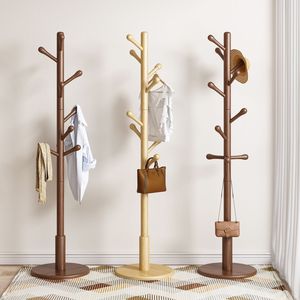 <span class=keywords><strong>Perchero</strong></span> de Madera Independiente con 10 Ganchos, <span class=keywords><strong>Perchero</strong></span> de Madera Maciza Natural con Base Estable para Ropa, Sombreros y <span class=keywords><strong>Bolsos</strong></span> - Product Image 1