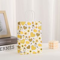Abeja fiesta favores miel abeja bolsas de regalo dulce como puede abeja bolsa de dulces con asa para fiesta de cumpleaños suministros de ducha de bebé