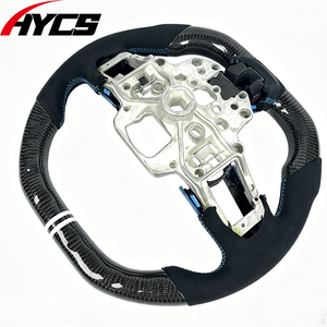 พวงมาลัยคาร์บอนไฟเบอร์หุ้มหนังกลับพร้อมจอแสดงผล LED RPM สปอร์ตสำหรับตกแต่งภายในรถยนต์ฟอร์ด มัสแตง S550 GT 350 500 คูเป้ ปี 2015-2023 - Product Image 6