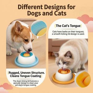 Gamelle interactive anti-glouton pour chien avec plaque de léchage et design de nettoyage de la langue, étanche et anti-fuite en TPR/PET - Product Image 5