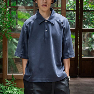 Qualité supérieure, logo personnalisé, été, 350GSM, 100% coton, couleur unie, gris sport, respirant, manches longues, anti-boulochage, impression numérique - Product Image 1