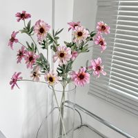 6-koppige Scabiosa Kunstbloemen van zijde, hoge simulatie, lichtgewicht, realistisch, decoratie voor thuis, woonkamer, hotel, bruiloft, bloemstuk