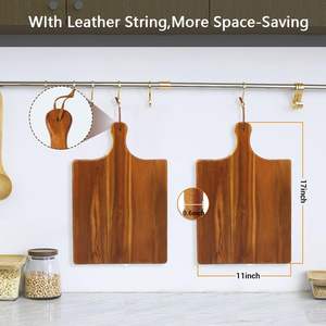 Tabla de cortar de madera al por mayor de fábrica para carne y frutas, tabla de charcutería de madera de Acacia con asa, Tabla grande para servir alimentos - Product Image 6