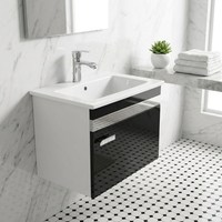Nouvelle arrivée : Meuble-lavabo mural compact, idéal pour les salles de bain de petits appartements