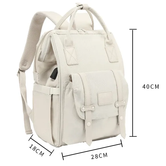 Custom Fashion Usb Large Capacity Travel Mummy Maternity Baby Nappy Bag Changing Mom Nursing Diaper Backpack