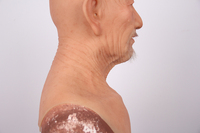 Masque réaliste en silicone pour visage humain, masque intégral réaliste pour homme âgé, accessoires de fête et de mascarade
