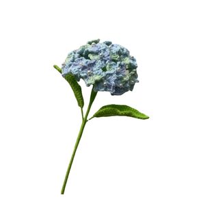 Crochet de <span class=keywords><strong>lana</strong></span> teñida satinada tejida a mano, ramo de flores de <span class=keywords><strong>hortensia</strong></span> de gran tamaño, decoración para uso doméstico o regalo - Product Image 5