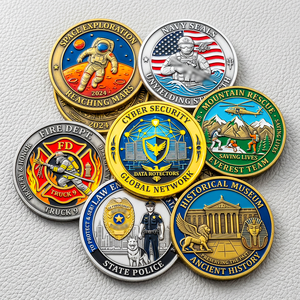 Monedas de Desafío Personalizadas de Metal 2D y 3D en Oro y Plata Antiguos, Estampadas en Aleación de Zinc y Latón, Grabado Personalizado para Colecciones de Monedas - Product Image 1