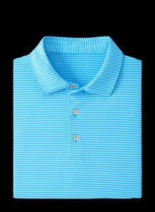 OEM Logo 88% Polyester 12% Spandex Sublimation <b>Striped</b> Sport Golf Wear Corporate Collared <b>Shirt</b> for <b>Men</b> - Product Image 3