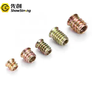 Metal Hexagon Hex Socket Head Embedded Insert Nut E Nut For Wood Furniture Inside And Outside Thread