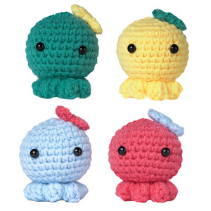 Pulpo tejido a mano suministros de bricolaje muñecas modelo juego de juguetes incluye vídeo <span class=keywords><strong>paso</strong></span> a <span class=keywords><strong>paso</strong></span> principiante amigable Mini juguete de peluche Kit de <span class=keywords><strong>ganchillo</strong></span> - Product Image 3