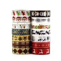 Rubans Washi Personnalisés pour Noël : Motifs Dessins Animés Mignons, Bonhomme de Neige, Animaux – Idéal pour Scrapbooking et Masquage