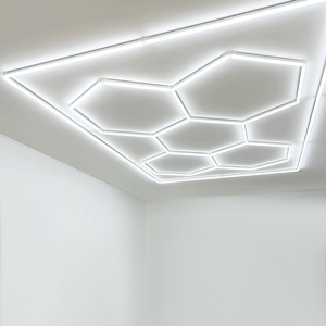 Meilleures ventes, <span class=keywords><strong>éclairage</strong></span> hexagonal à grille hexagonale pour <span class=keywords><strong>garage</strong></span> d'<span class=keywords><strong>atelier</strong></span> à haute luminosité - Product Image 1