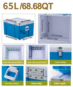 <strong>Ice</strong> <strong>Box</strong> <strong>Cooler</strong> 65L Large Capacity Hard Insulated Chest Thermal Cold <strong>Box</strong> for Catering Party Event Keep Fresh Food Transport - Product Image 6