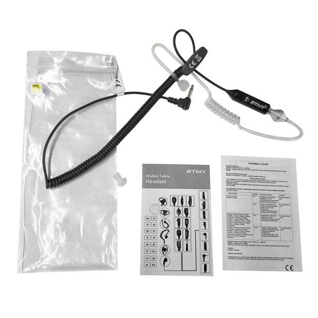Security Surveill Ance Hidden Earpiece for Portable Walkie Talkie Two-Way Radio with 3.5mm Interface Secret Service Earphone