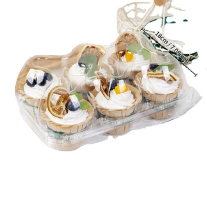 Sunshine Clear Plastic Cupcake Container 1 2 4 6 Hole Window for <b>Bakery</b> Desserts Muffin Cake Packaging <b>Box</b> Food Industrial Use - Product Image 4