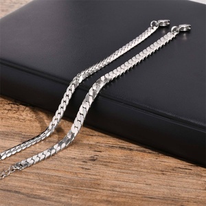 Fashion Fine Jewelry Link Chain Bracelet <b>Mens</b> Stainless Steel Cubans Chain Bracelet for Wedding Trendy Punk Style Unisex - Product Image 2