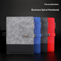 Carnet en cuir PU de qualité supérieure avec tissu assorti, classeur A5 rechargeable avec porte-cartes et boucle magnétique en métal